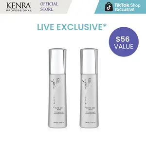 Kenra Platinum Blow-Dry Mist Bundle | Ultra-Lightweight Thermal Protectant | Detangles, Smooths, & Softens | Eliminates Frizz & Resists Humidity | Fine To Medium Hair