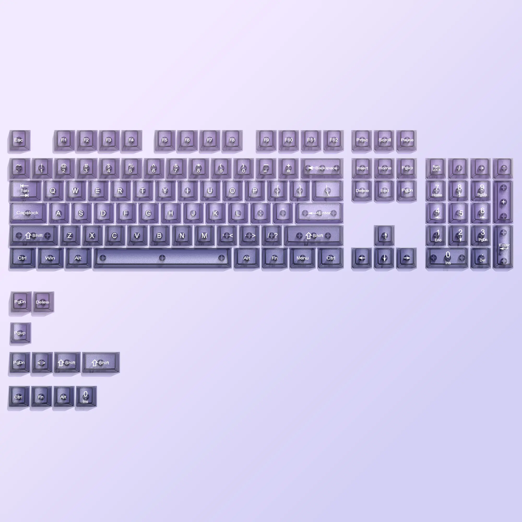 Womier Crystal Jelly keycaps ,Transparent  Style Cute keycap for All US Layout Cherry Mx Mechanical Keyboard,only keycaps