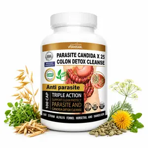 Parasite Detox Cleanse Candida Support Colon Health 100 Caps Natural Formula