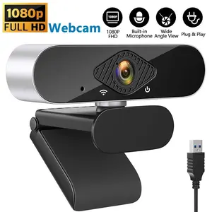 1080P HD Webcam with Microphone & Wide Angle Lens - Plug and Play USB Camera for PC/Laptop Streaming, Video Conferencing, Gaming and Zoom Meetings USB Computer Webcam