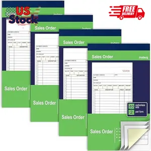 4 Pack Receipt Book, 4.17inx7.2in Receipt Book