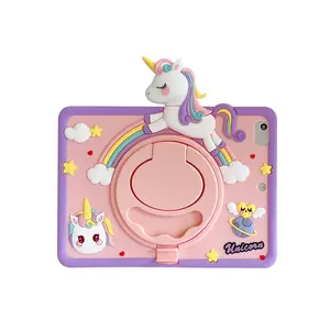 Cartoon Unicorn Pattern Tablet Case, 360 Degree Rotatable Tablet Protective Cover, Tablet Protector for iPad Air, Tablet Casing, Tablet Covers