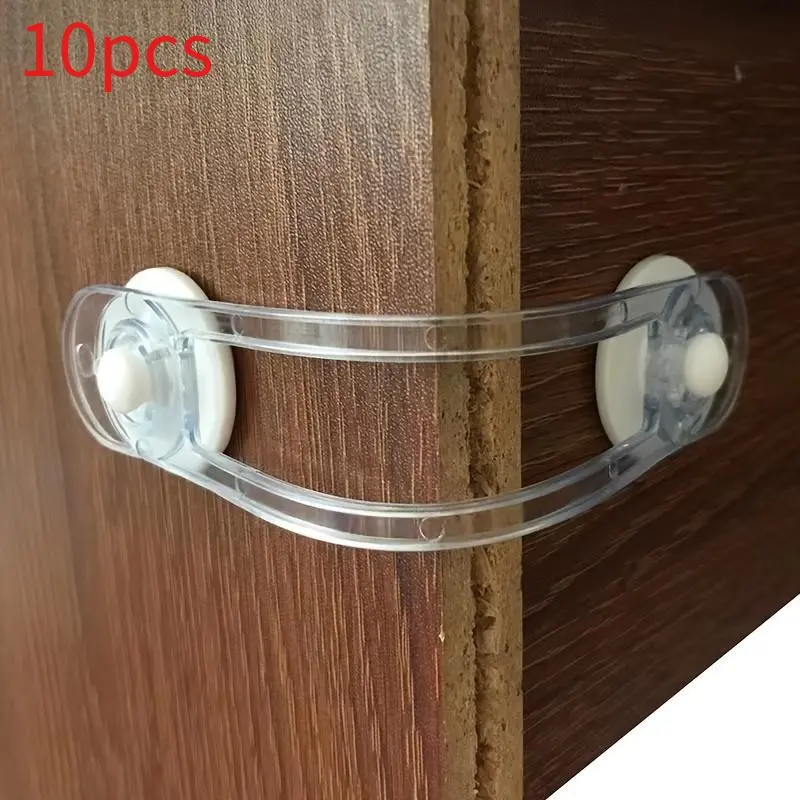 10pcs Multi-Functional Safety Hasps - Anti Pinch Drawer Locks, Soft Strap Toilet Lock, Refrigerator Lock, Cabinet Locks