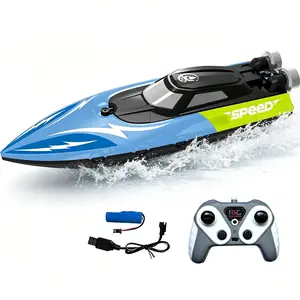 2.4g Remote Control Boat, Rc Speed Boat, High-Speed Submarine Toy for Boys, Outdoor Pool/lake/water Pool, 4-Channel with Lights, Birthday Gift for Ages 7-10