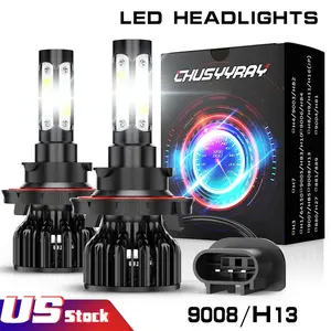 For Ford Mustang 2005 2006 2007 2008 2009 2010 2011 2012 LED Headlight High Low Beam Bulbs Kit 6000K H13