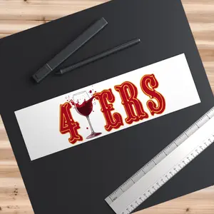 Wine Lovers and 49er Fans Bumper Sticker, Winos, Football Fans, San Francisco, Game Day