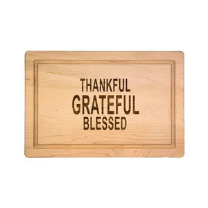 Thankful, Grateful, Blessed - Maple Wood Cutting & Cheeseboard 18 x 12"