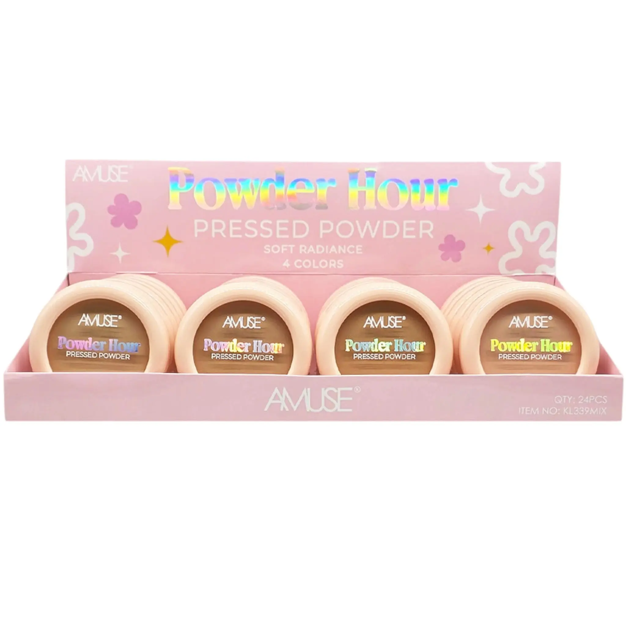 Polvos Compactos Powder Hour Amuse - Venta al por Mayor Display 24 Unidades (KL339MIX)