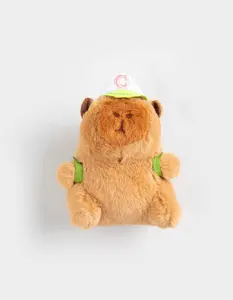 FULL TILT Capybara Tennis Backpack Bag Charm, Brown