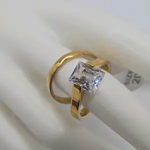 Rings Couple fashion set stainless steel material gold color beautiful gift for your love zises available  #7 #8 #9 #10