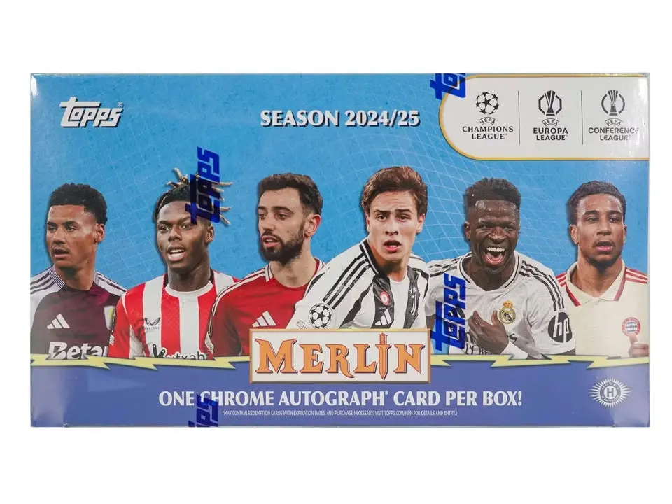 2024-25 Topps Chrome Merlin Soccer UEFA Club Competition Hobby Trading Cards