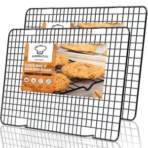 Stainless Steel Cooling Racks Set, Non-Stick Food Drying Rack, Cake Cookie Baking Cooling Shelf, Kitchen Food Airflow Rack, BBQ Grill Net