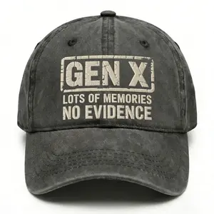 Gen X Lots Of Memories Cap – No Evidence Vintage Hat, Generation X Cap, Gen X Cap Gift For Dad, Gift For Mom
