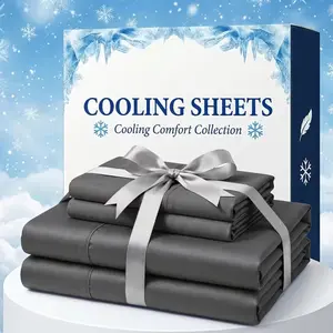 Bamboo Cooling Sleep Set - Extra Deep Fit, Soft & Breathable Comfort with Smooth Wrinkle-Free Feel