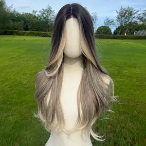 SMILCO/26 Inches Golden Slightly Curled 6*0.5 CM Small Lace/SM1668 lace wig