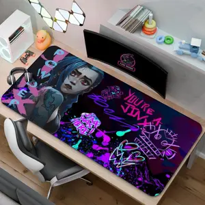 Jinx Graffiti Desk Mat  Arcane Mouse Pad  Gamer Room Gift for Desk Decor