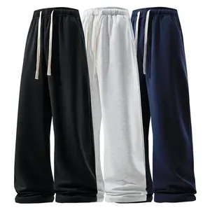 pants men sweatpants Men's Solid Thermal Lined Drawstring WaistPants,Casual Comfy Loose Fitting Trousers for Fall &Winter, Men's Bottoms for Daily Wear, Relaxed Fit, fleece sweatpants，school season 100% polyester fiber（gift）