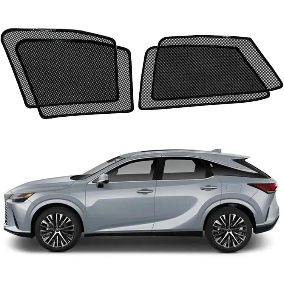 BWEN Magnetic Car Window Sunshade for Lexus RX 2023-2025 RX350 Accessories Side Window Shade with Breathable Mesh Protection from Heat and Sun Rays for Sleeping Camping Breastfeeding - 4 Pack
