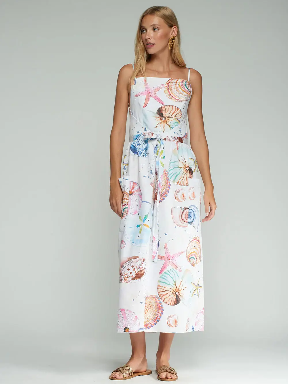 Coastal Shell Wrap Dress