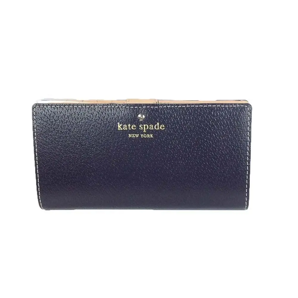 Kate Spade Women's Classic Grand Street Stacy Bifold Genuine Leather Wallet - Multi-Compartment Card Organizer