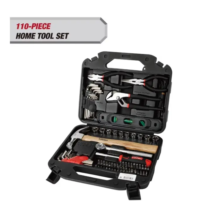 Hyper Tough 110-Piece Home Project Tool Set with Storage Case - Father's Day Gift
