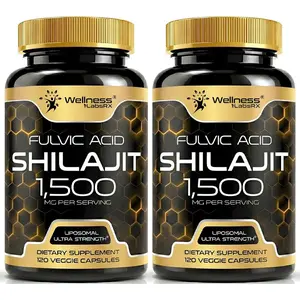 Himalayan Shilajit for Men - Shilajit Extract 1500mg per Serving, Pure Shilajeet for Women with Naturally Occuring Fulvic Acid - Shilajet for Enhanced Energy and Immune Support - 120 Count (Pack of 2)