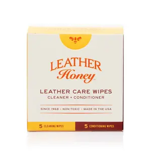 Leather Care Wipes (10 Pack): Combo Pack Wipes - Cleaner Wipes - Conditioner Wipes - Clean & Restore On-The-Go. For Any Color of Leather Couches, Car Seats, Purses, Shoes & Bags. Nontoxic, Ready-to-Use & Made in the USA.