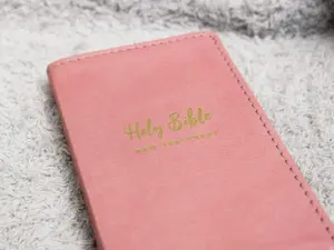 NIV, Tiny Testament Bible, New Testament, Leathersoft, Pink, Comfort Print by Zondervan [Leatherbound Book] Perfect for baby showers, baptisms, and baby dedications