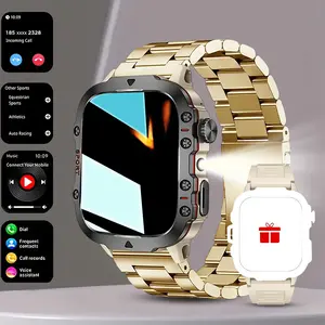 Smartwatch for Outdoor Lovers - HD Wireless Call, Message Notification & Reminder, Pedometer, Multiple Sports Modes for Running/Cycling, Weather Forecast, Wireless Connection, Rechargeable Battery, Unisex