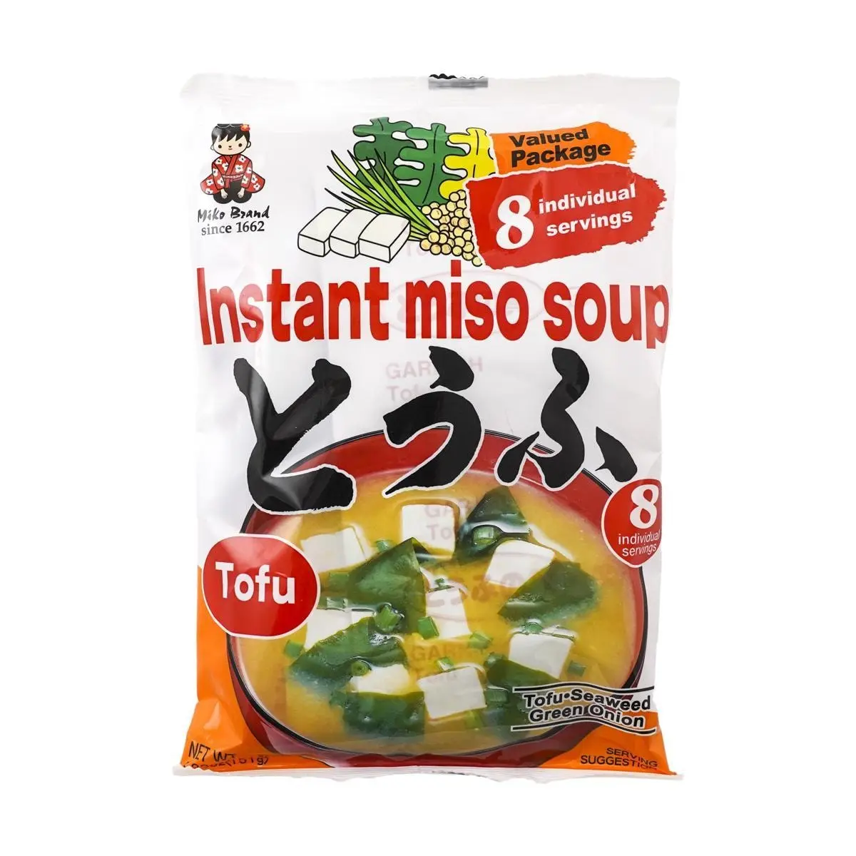 SHINSYU-ICHI Instant Miso Soup Paste - Authentic Japanese Tofu Flavor, 8 Servings (151g) - Quick & Easy Umami Broth for On-the-Go