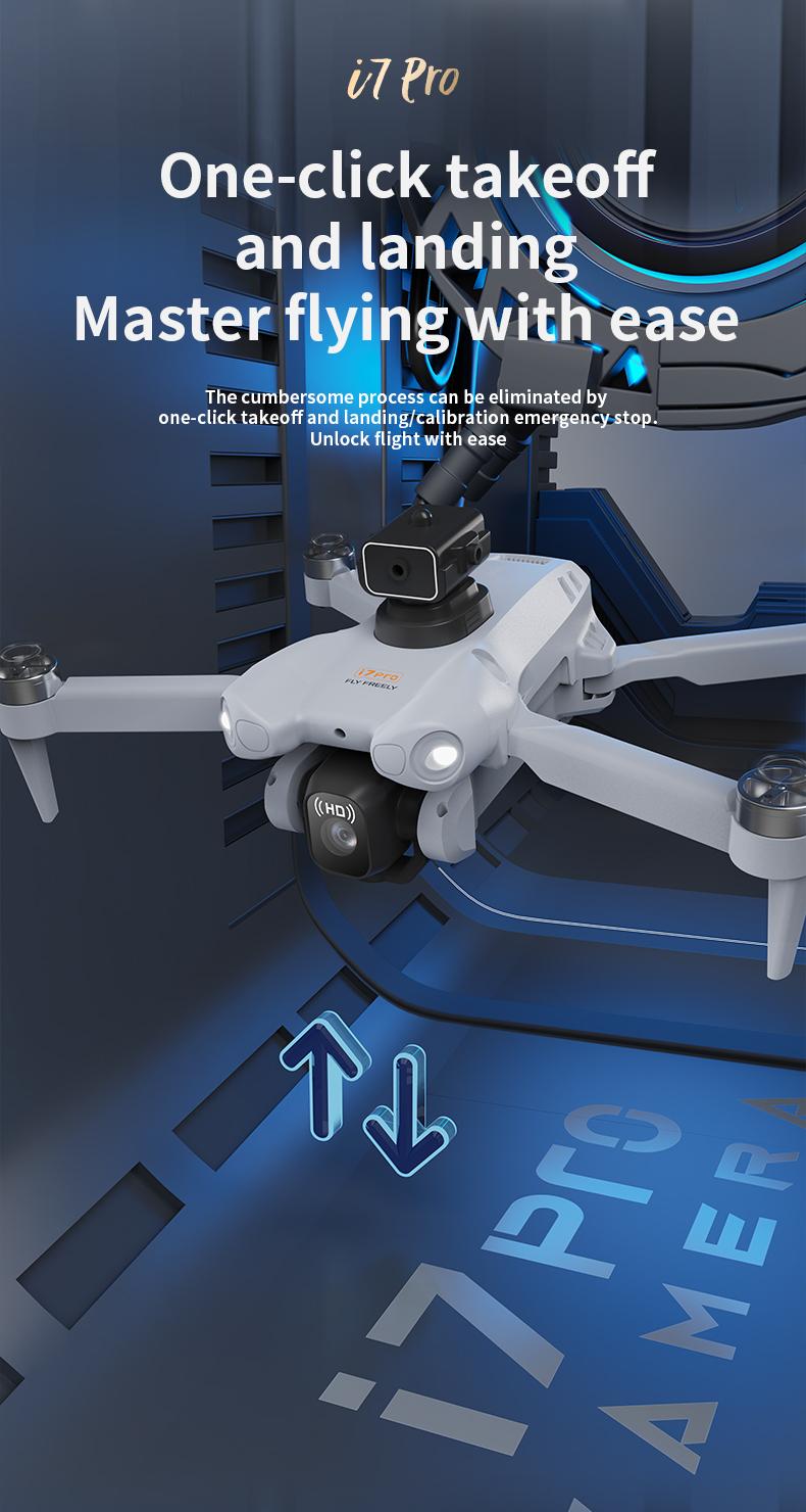 CJC i7 PRO Brushless Drone with 1080P HD Dual Camera, 4CH 2.4GHz Remote Control, Intelligent Obstacle Avoidance, Optical Flow Positioning, Foldable Design, 12 Minutes Flight Time Quadcopter Folding