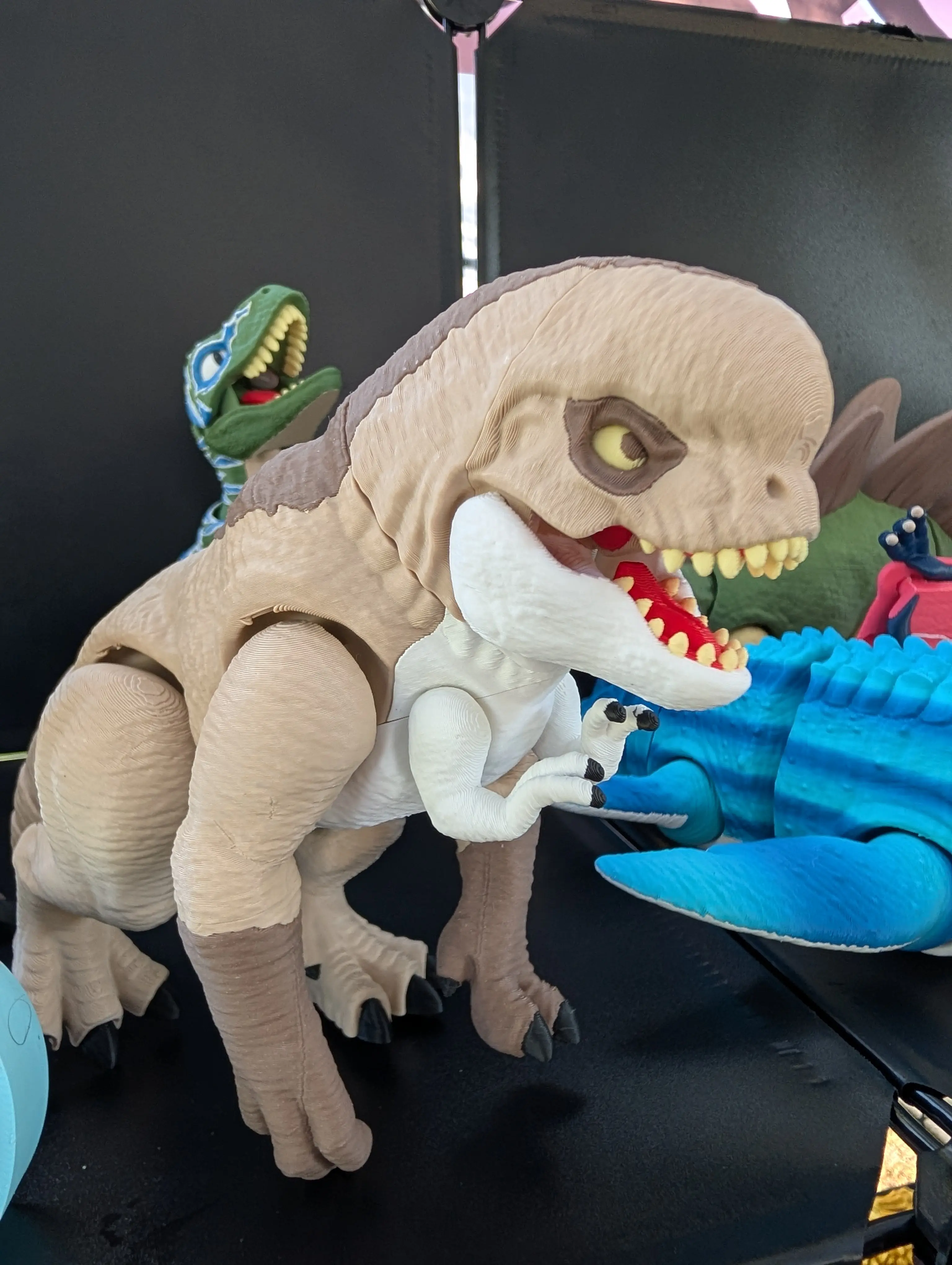 3D Printed Articulated Mutant Dinosaur Collectible | 6-Limbed Figure | Premium Multicolor Display