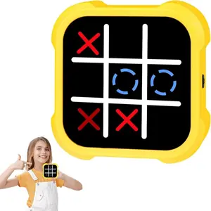 Rechargeable Electronic Tic Tac Toe Game, Portable Educational Toy for Kids Aged 3+, Travel Board Game, Family Board Games, Family Fun Game, Fun Tabletop Game, Memory Growth, Unlimted Play