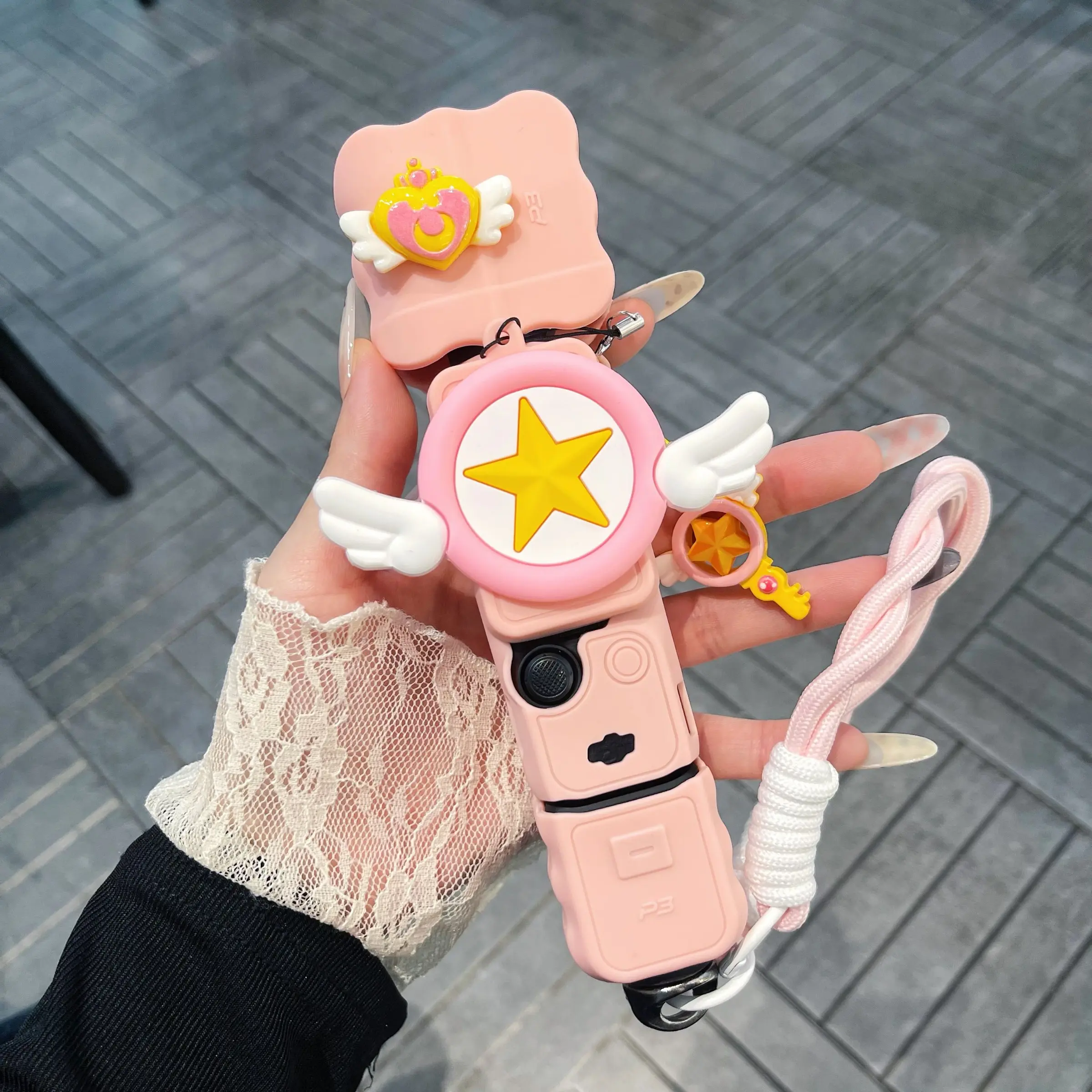 Luxury Cute Cartoon Handmade DIY Silicone Camera Case, Camera Accessories, Camera Protector, Full Protection for Dji Pocket3, Ultra-Thin Soft Gel, Portable with Lanyard