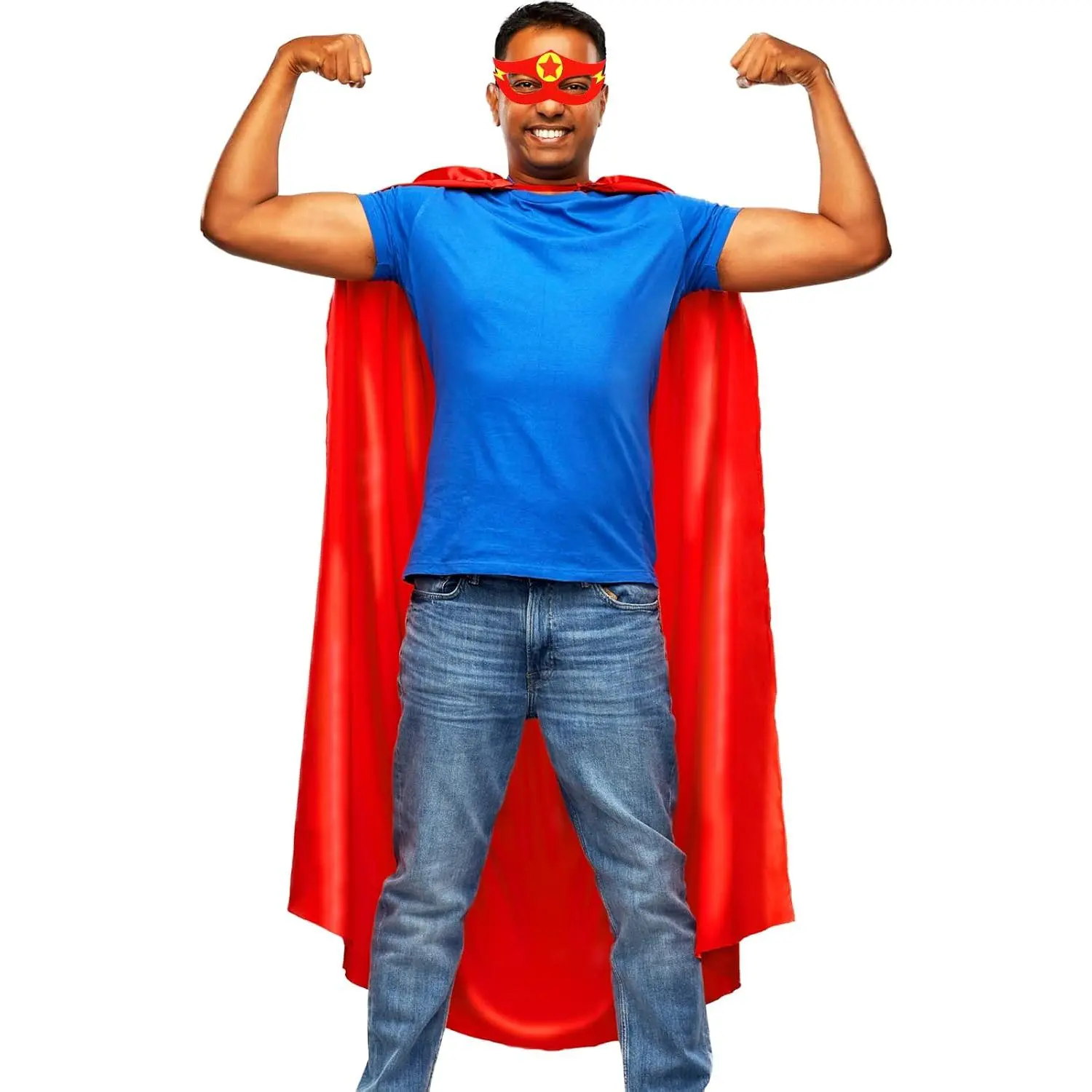 Adult Fabric Cape and Mask Set, Men's & Women's Special Occasion Superhero Costumes
