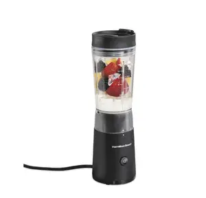 Hamilton Beach Personal Blender with Leak-Proof Travel Lid, 14 oz. jar, black, 51190F Licuadora