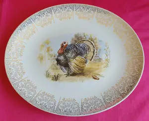 Vintage Turkey Serving Platter