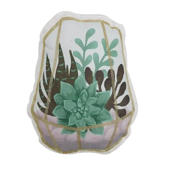 Peking Handicraft 24JES1005C15OB 13 x 16 in. Succulent Decorative Throw Pillow