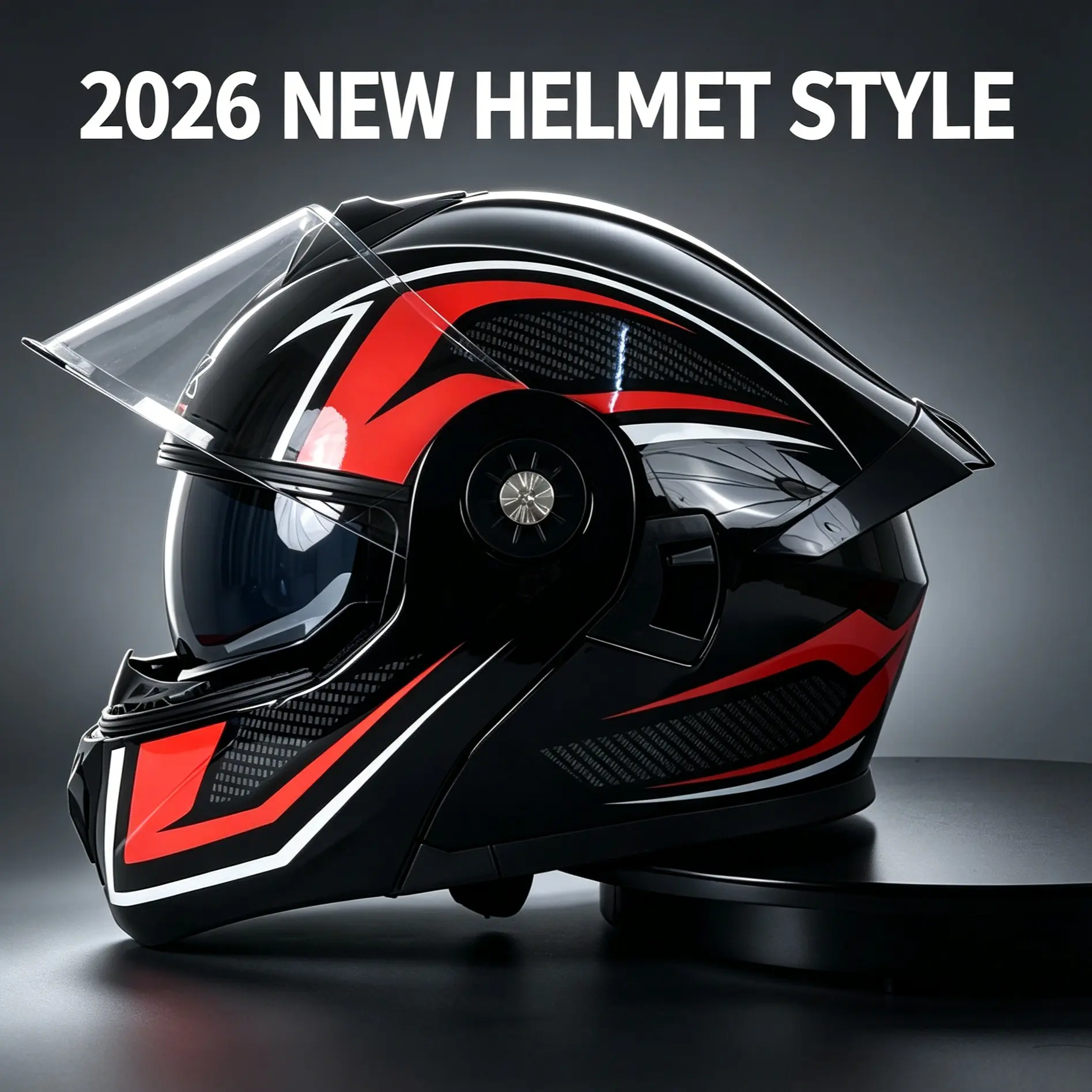 2026 Latest Electric Bike Helmet, Unisex Full Face Equipped with Visor Motorcycle Riding Helmet Safety Hat, All-Season Universal Design, Men and Women Friendly
