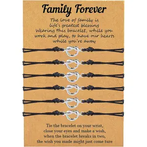 Family Bracelets for 2/3/4/5/6 Knot Matching Bracelet for Family Dad Mom  Sister Daughter Son Bracelet for Women Men Gifts for  Stocking Stuff for Christmas