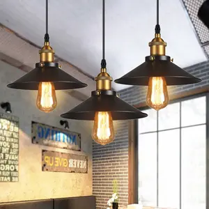 Vintage Pendant Light, Industrial Style Ceiling Light, Hard Wired Dining Table Light for Living Room, Bedroom, Restaurant, Coffee Shop, Hotel, Indoor Home Decoration