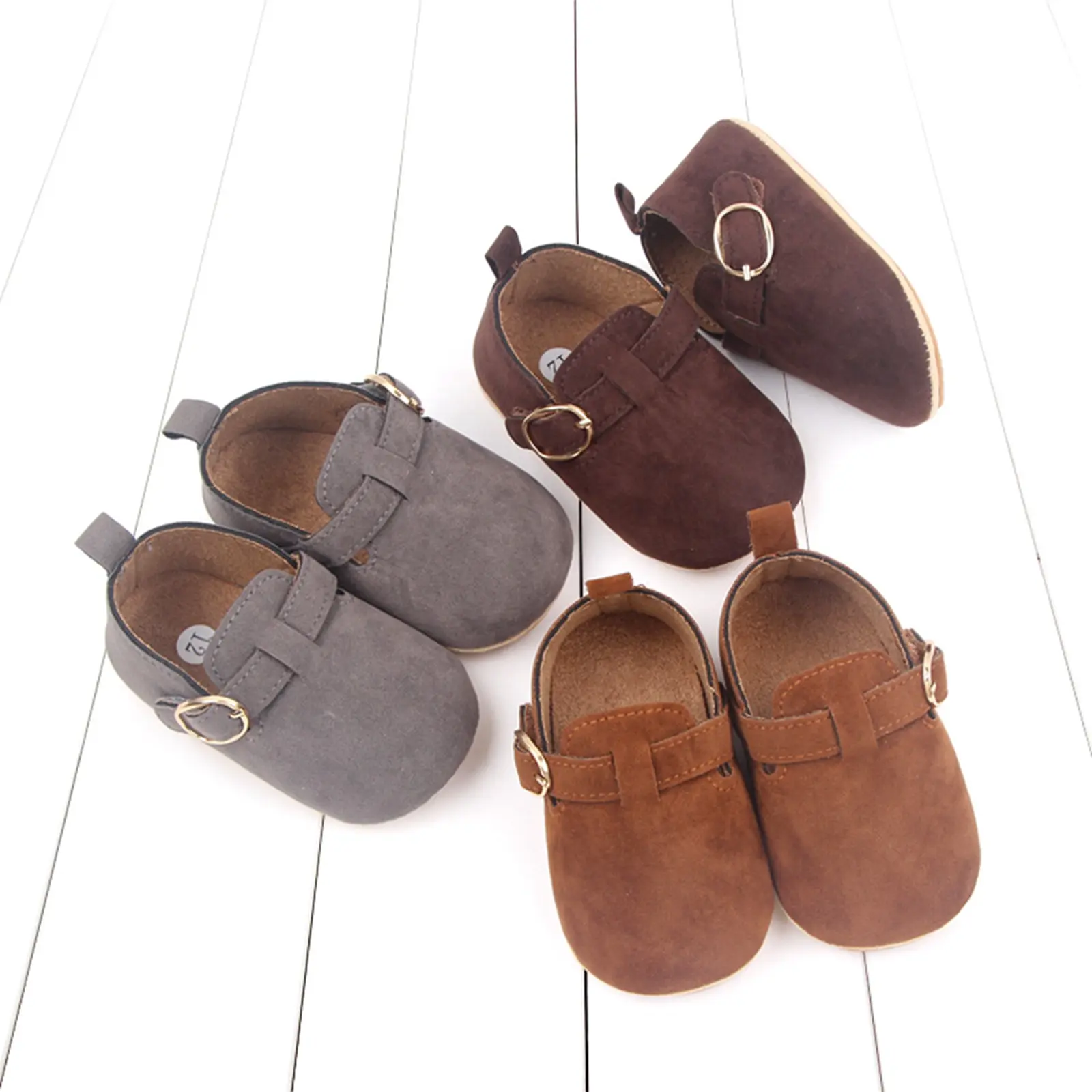 Canrulo Baby Flats, Soft Sole Non-slip Walking Shoes Indoor Outdoor Toddler Shoes for Girls Boys