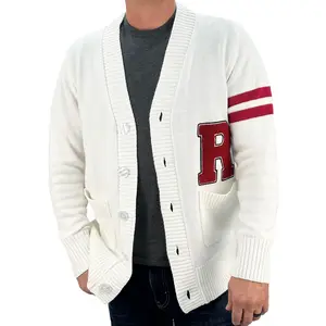 Hip Hop 50's Shop - Mens 1950s Letterman Cardigan Sweater Classic Fashion unique halloween costume vintage wardrobe