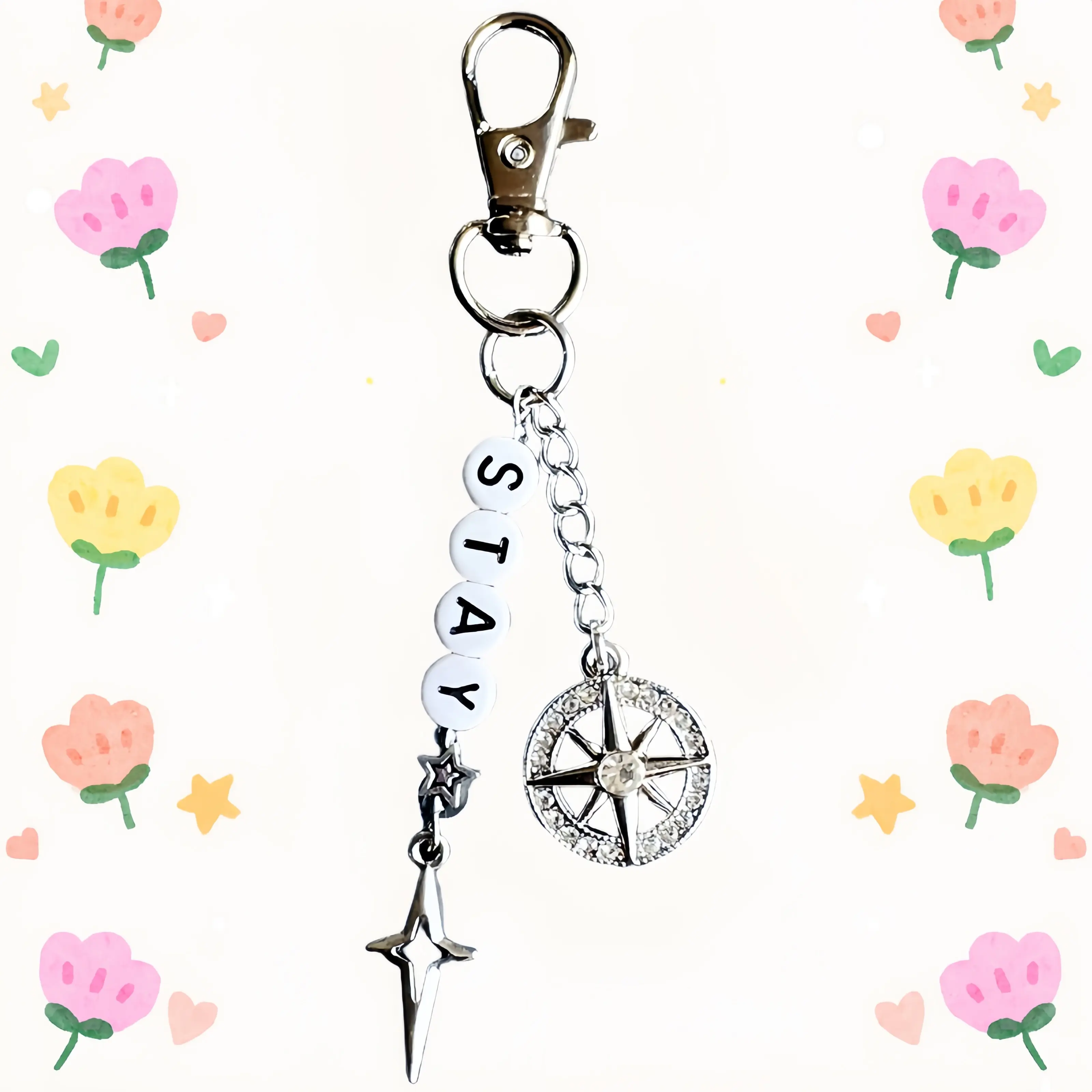 Handmade Stray Children Stay Kpop Beaded Keychain/Keyring | Concert accessories, jewelry, gift ideas, skz phone bag charm