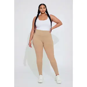 Plus Size Trendy High Waisted Leggings