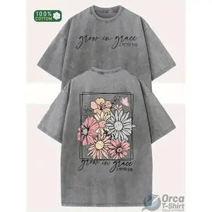 Women's 230G Washed Short-Sleeve T-Shirt - High-Quality Batik Knitting Fabric, Streetwear Fashion Front & Back Design, Unisex, Thickened for Summer, Machine Washable, Ideal for Outdoor Leisure & Holiday Gifting