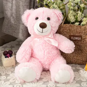 MaoGoLan 14" Pink Teddy Bear Stuffed Animal, Cuddly Soft Stuffed Animal Bear Plush Toy for Kids Boys Girls on Birthday, Christmas, Valentine's Day