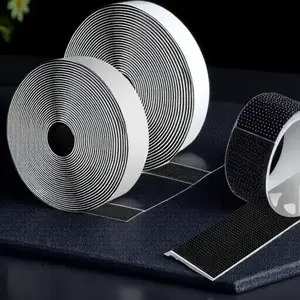 Double Sided Self-Adhesive Removable Velcro Tape, Multipurpose Removable Adhesive, DIY Home Storage Fixing Non-Mark Stick-On Fasteners Waterproof No-Sew Velcro Strips for Curtains Clothes Bags Crafts High Viscosity Durable Reusable Strong Grip No Residue