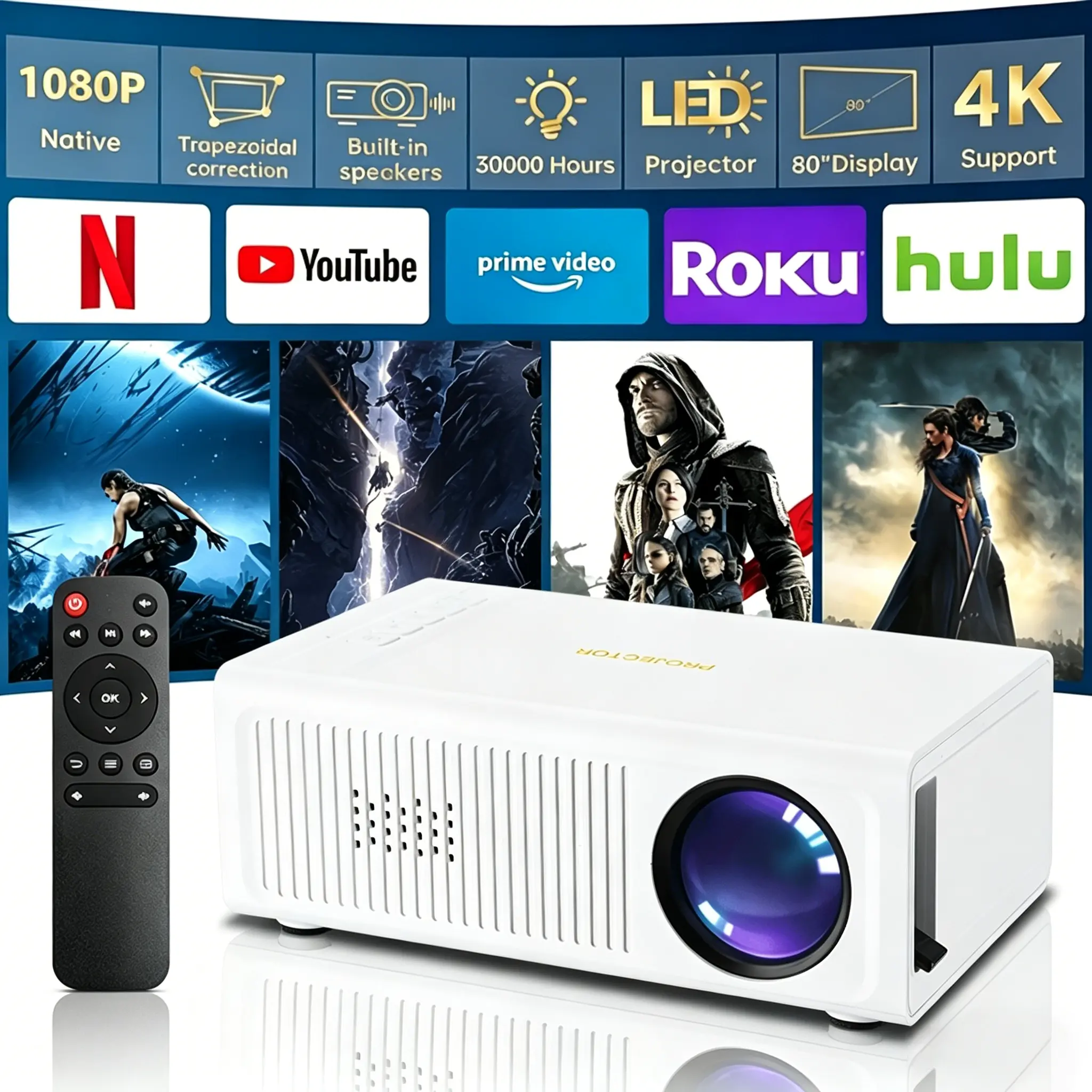 ディズニー/World Family  Projector Amazon.com: TMY Projector with WiFi and Bluetooth【80