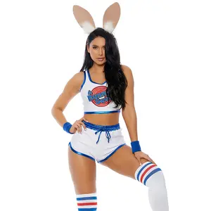 Forplay Women's Halloween Bunny Squad 5-Piece Women's Sexy Movie Character Costume